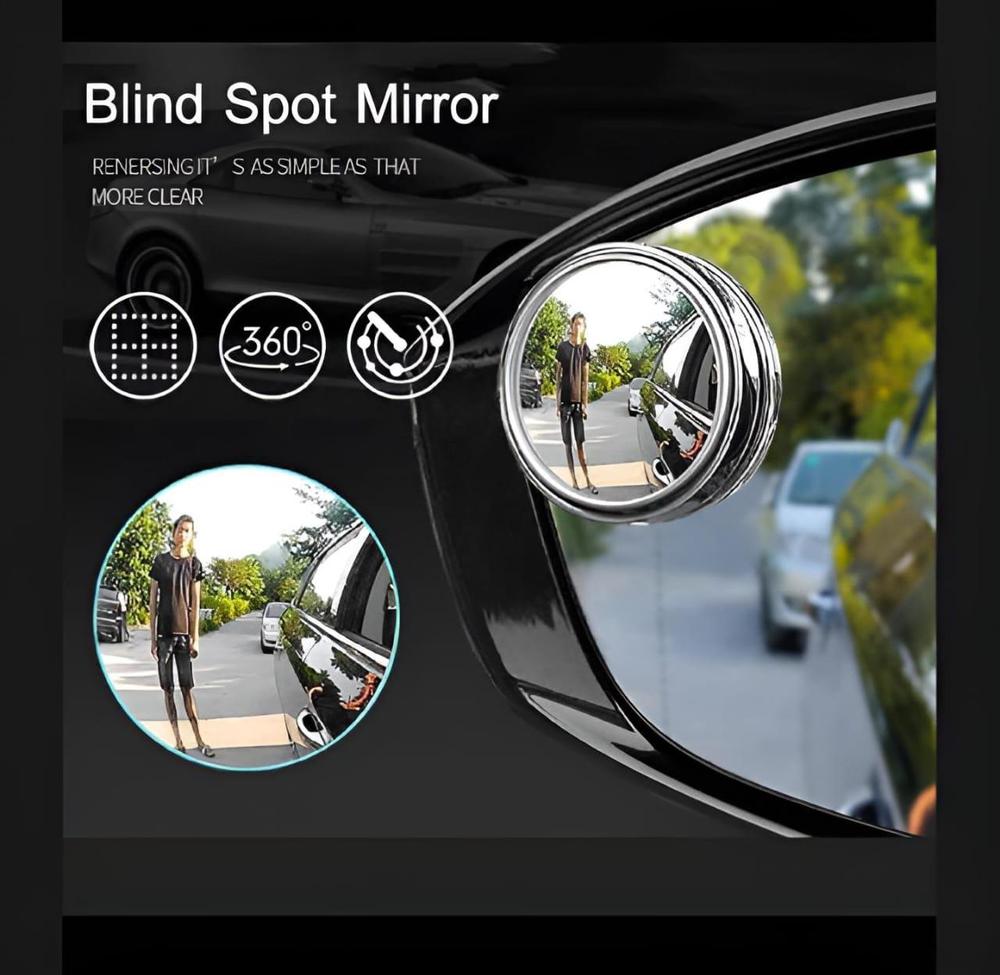 Car Convex Side Mirror Set 2pcs Glass Durable