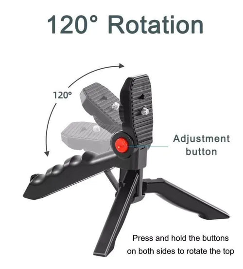 AY-49 Vlogger Kit with Mic Light Tripod Remote Black