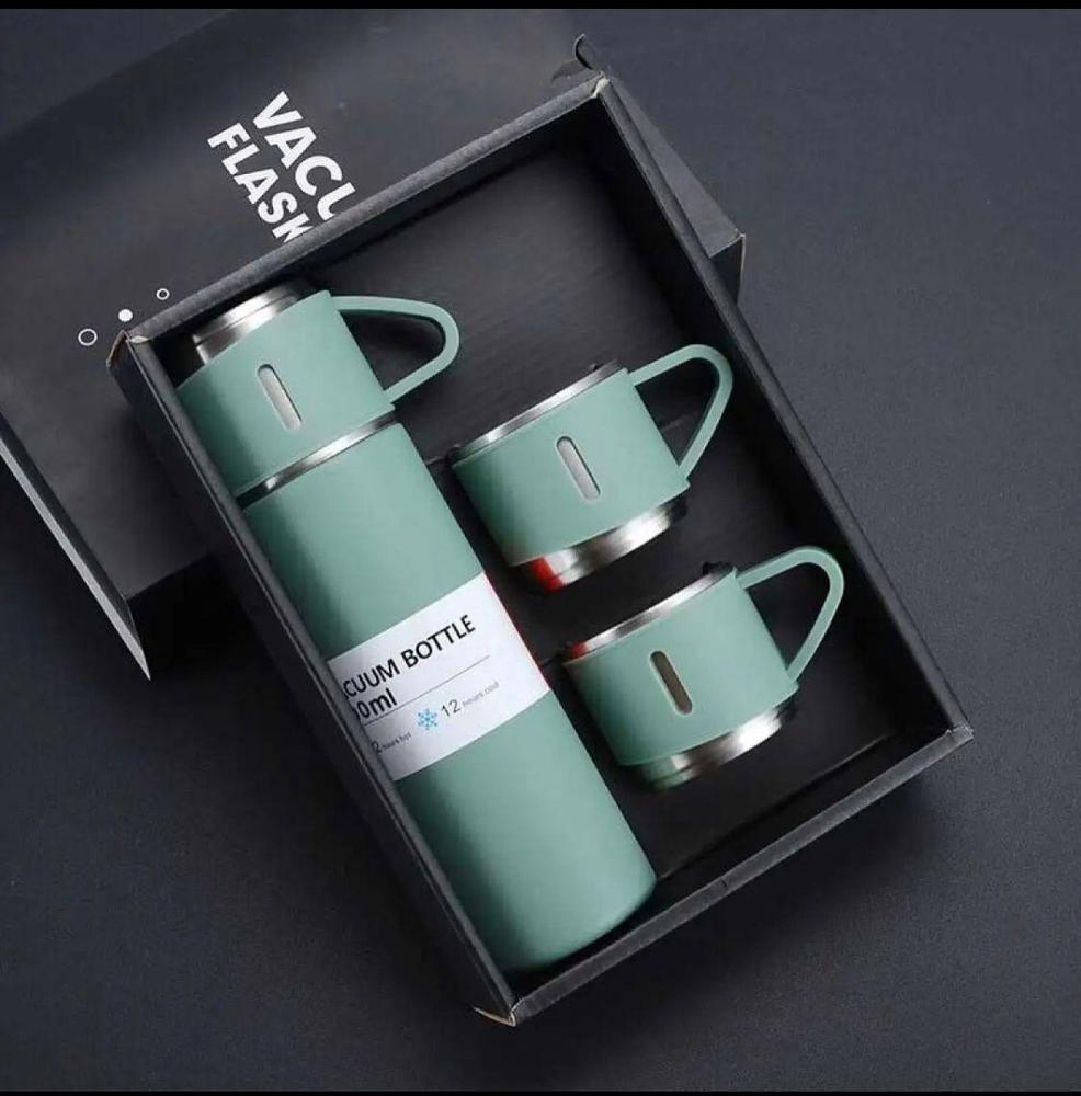 Stylish Vacuum Flask Set Stainless Steel Hot Cold 12Hr