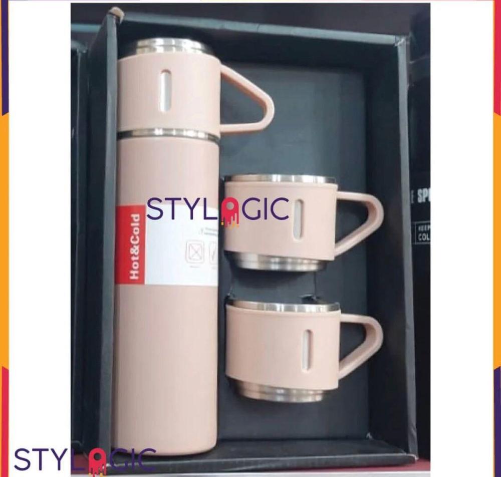 Stylish Vacuum Flask Set Stainless Steel Hot Cold 12Hr