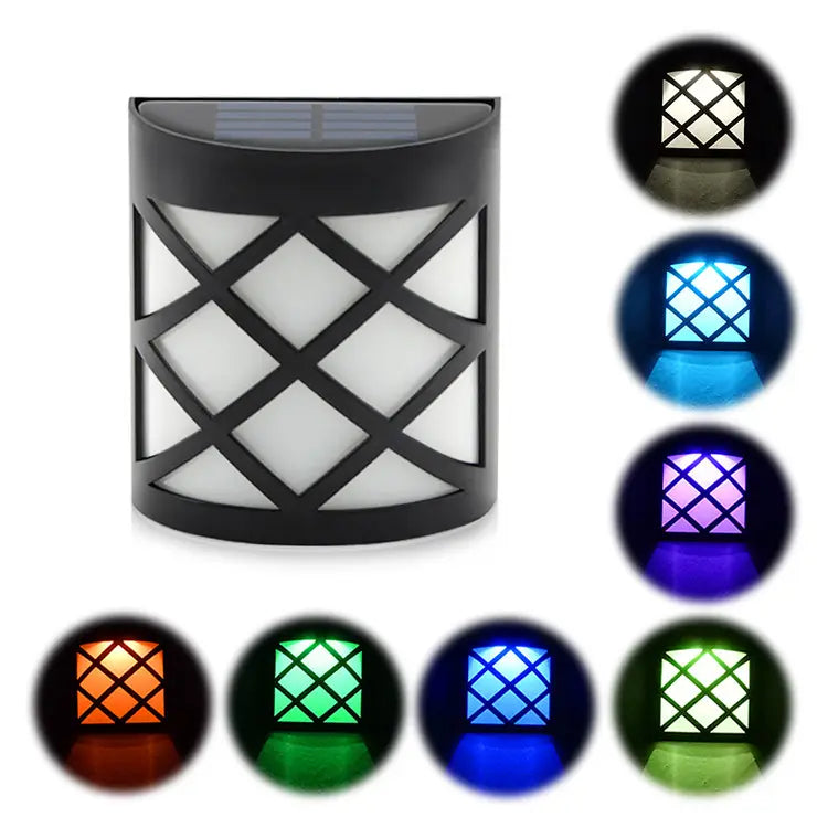 Solar Wall Lamp with 5 Color Options Black