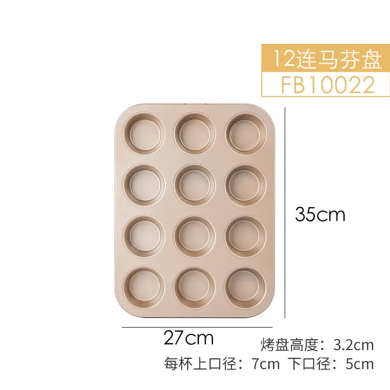 Non-stick Muffin Tray Heavy Steel Carbon Steel