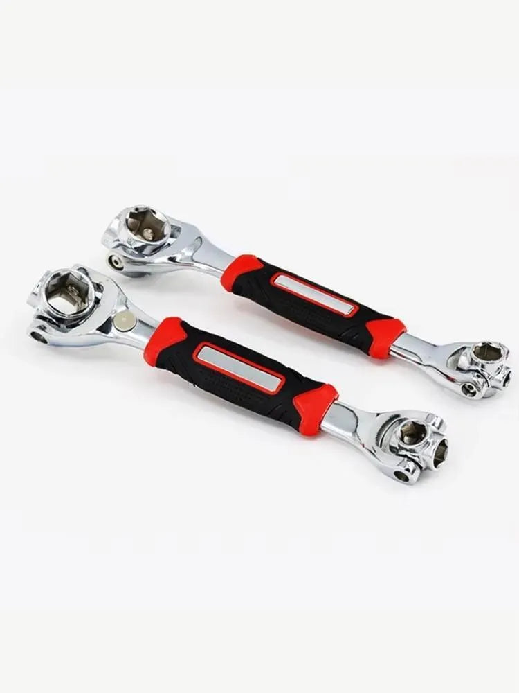Stainless Steel Wrench Red Black Ergonomic Handle