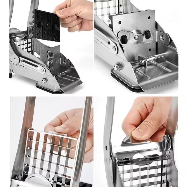 Stainless Steel Potato Fry Cutter 7.5cm Easy Clean Durable