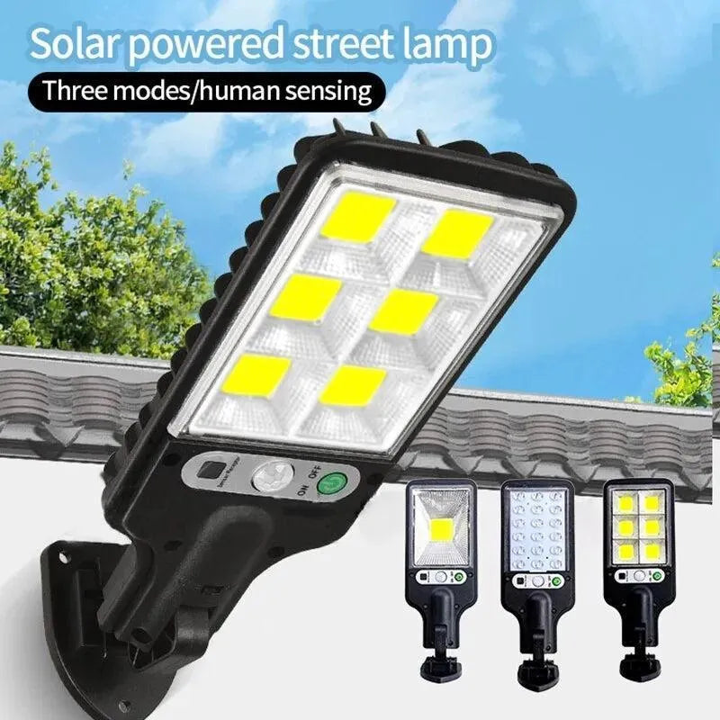 Solar Street Lamp Motion Sensor Black ABS 3 Modes