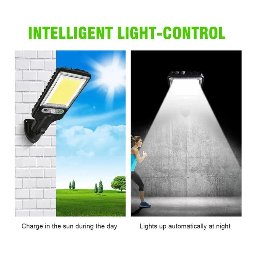 Solar Street Lamp Motion Sensor Black ABS 3 Modes