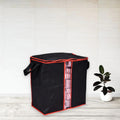 Black Red Stitched Storage Bag for Home & Office