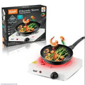 Electric Stove 1000W Stainless Steel White Compact