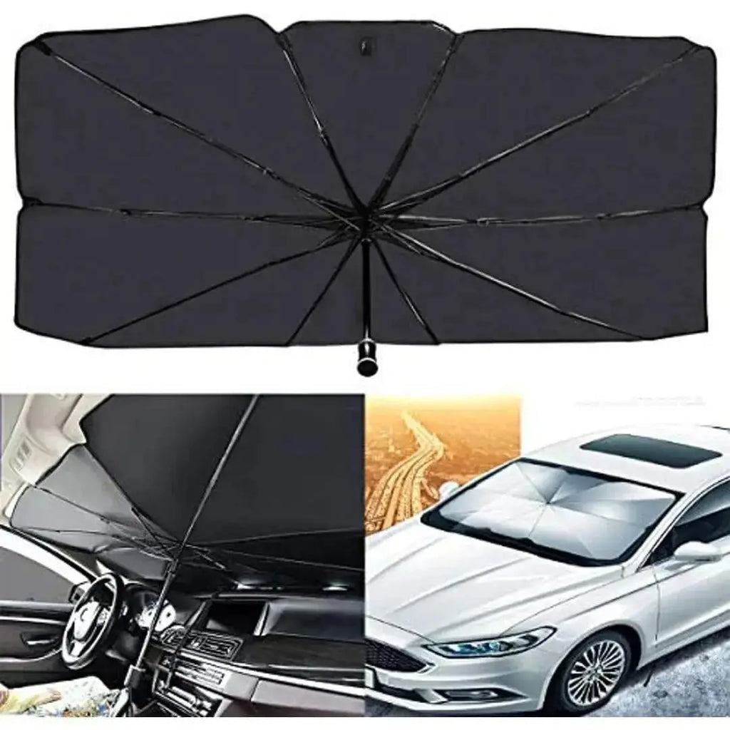 Car Windshield Umbrella Black Durable Weather Resistant