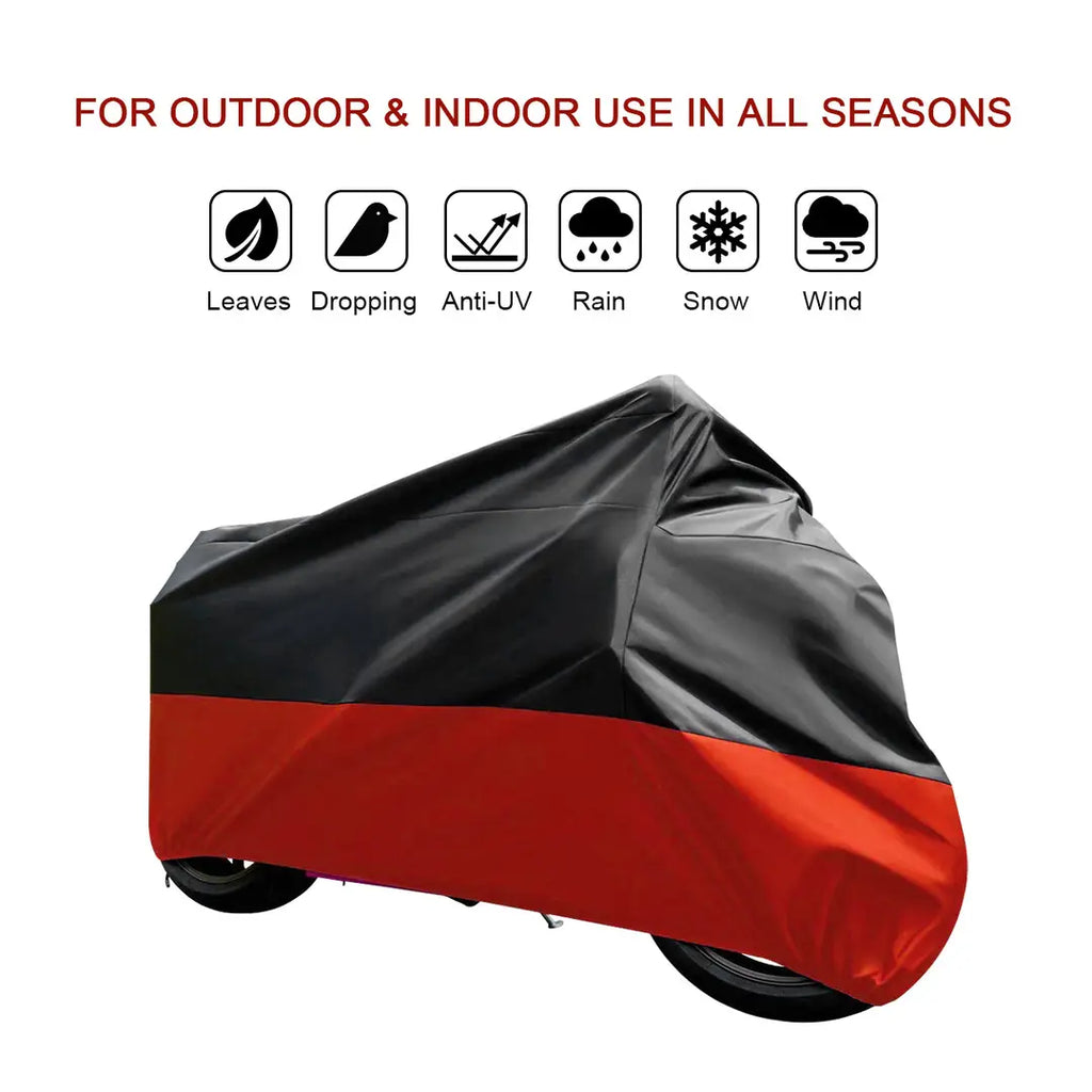 Bike Cover Waterproof Universal for 70cc & 125cc Motorcycles – Dustproof, Rainproof, UV Protection, Scratch Resistant, (Random Color)