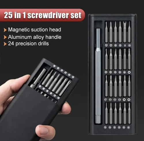 25 in 1 Magnetic Precision Screwdriver Set | Multi-Function Repair Tool Kit for Mobile, Laptop, Watch, Glasses & Electronics | Professional Precision Kit for Repairing | 24 in 1 Screwdriver Kit