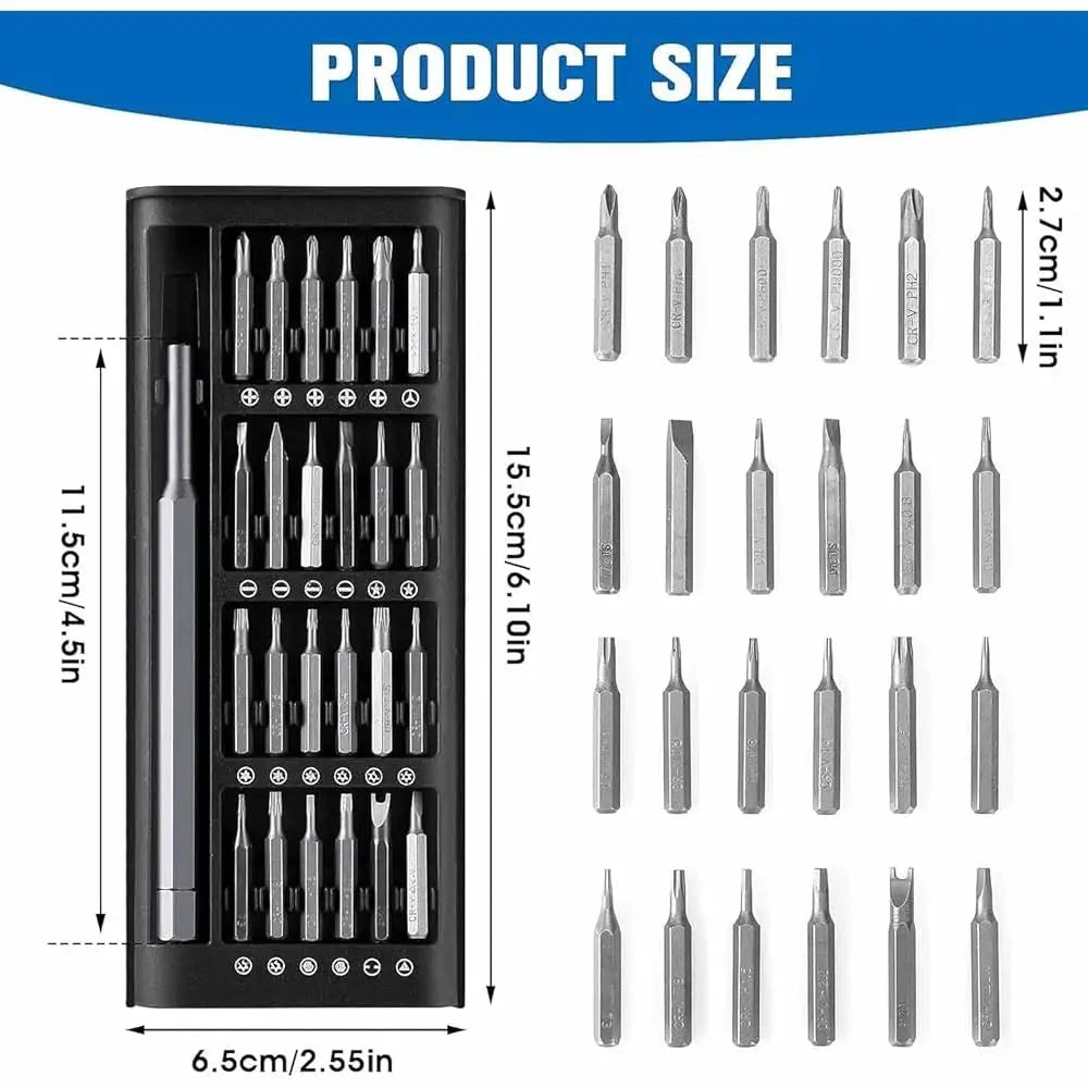 25 in 1 Magnetic Precision Screwdriver Set | Multi-Function Repair Tool Kit for Mobile, Laptop, Watch, Glasses & Electronics | Professional Precision Kit for Repairing | 24 in 1 Screwdriver Kit