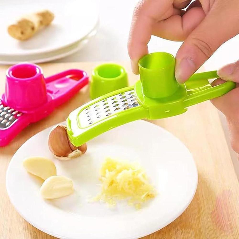 Garlic & Ginger Grater with Hand Protector Green