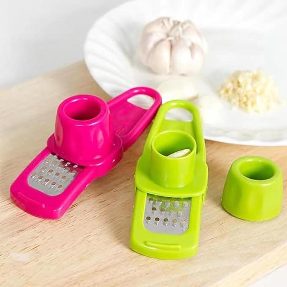 Garlic & Ginger Grater with Hand Protector Green