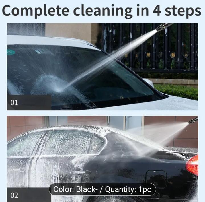 Adjustable Spray Car Wash Head Black Plastic