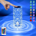 Rechargeable Table Lamp 16 Colors Remote Control White ABS