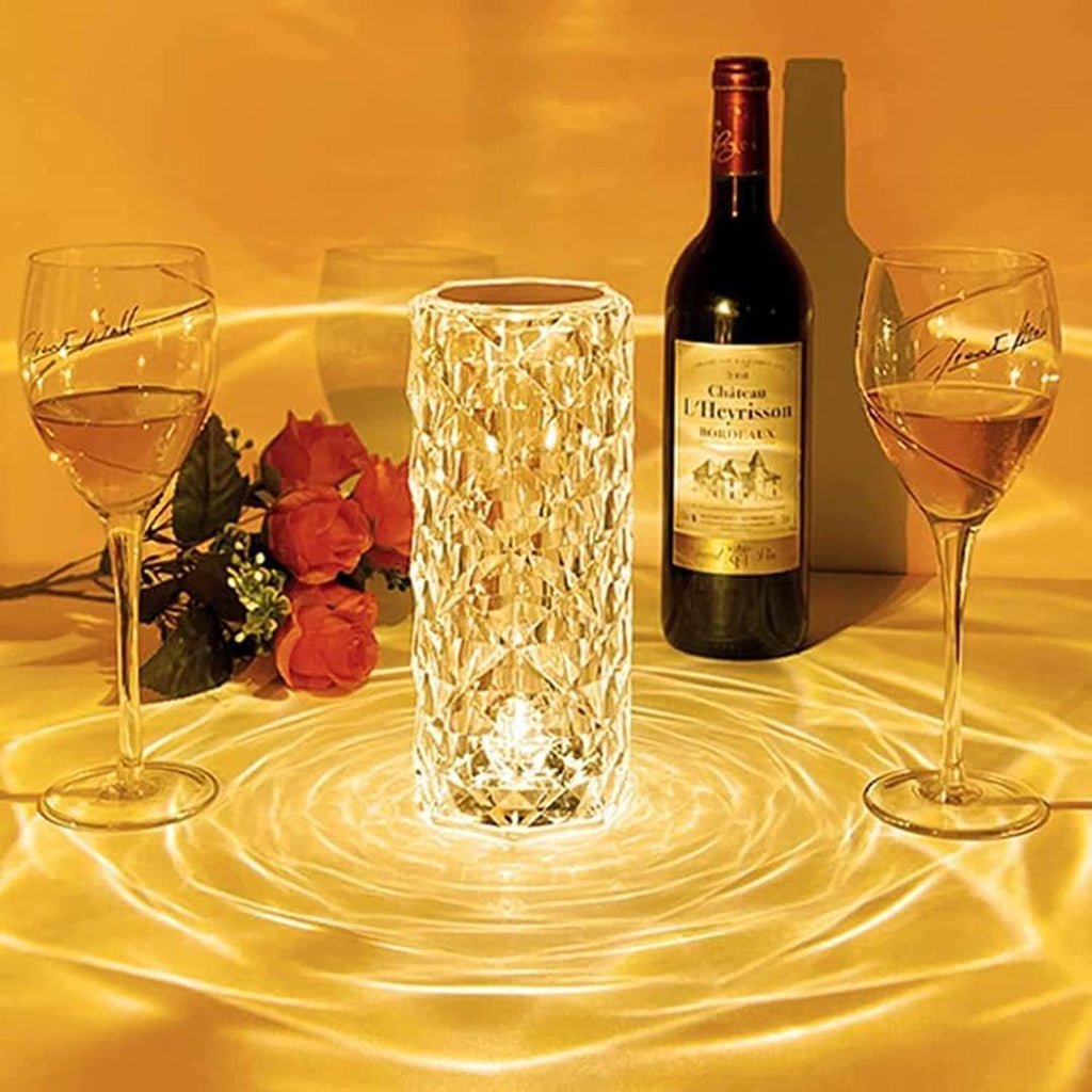 Rechargeable Table Lamp 16 Colors Remote Control White ABS