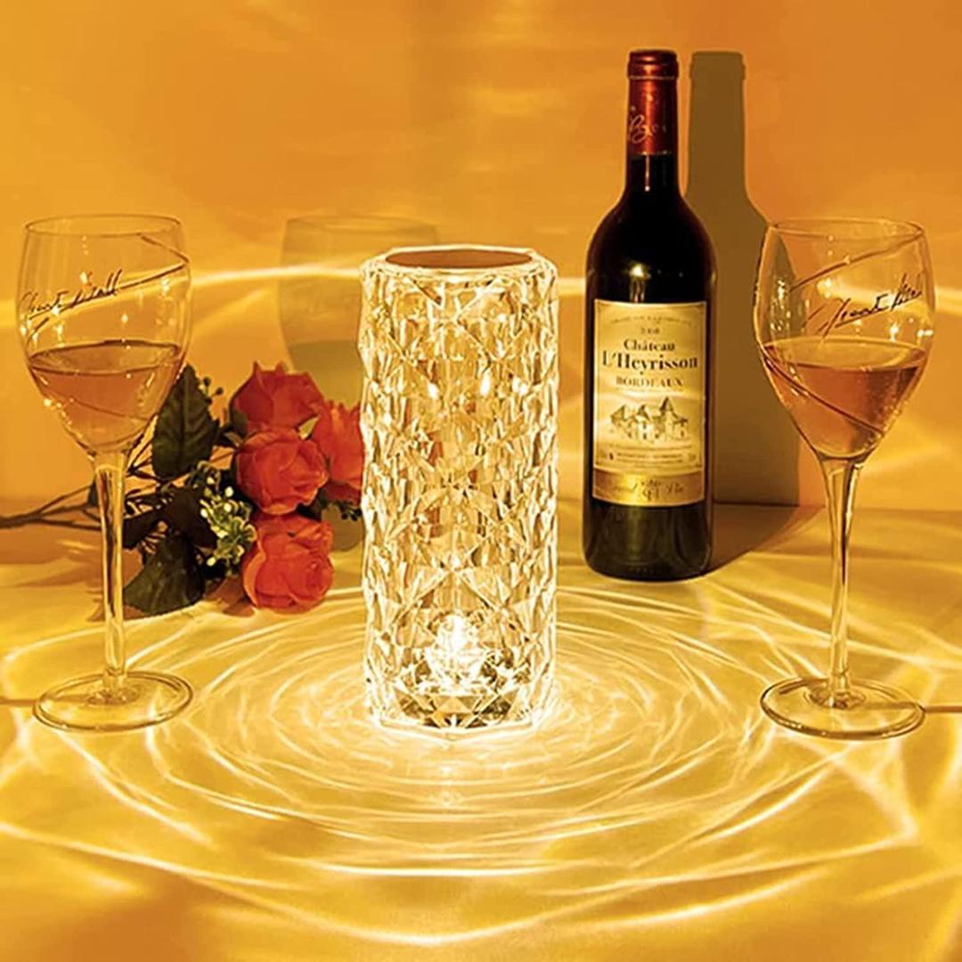 Rechargeable Table Lamp 16 Colors Remote Control White ABS