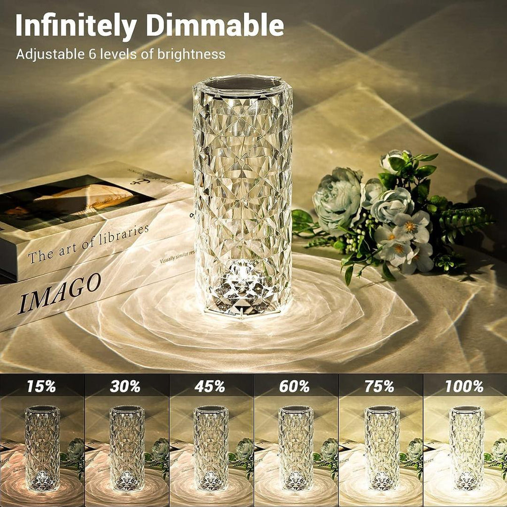 Rechargeable Table Lamp 16 Colors Remote Control White ABS