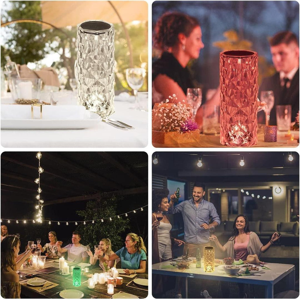 Rechargeable Table Lamp 16 Colors Remote Control White ABS