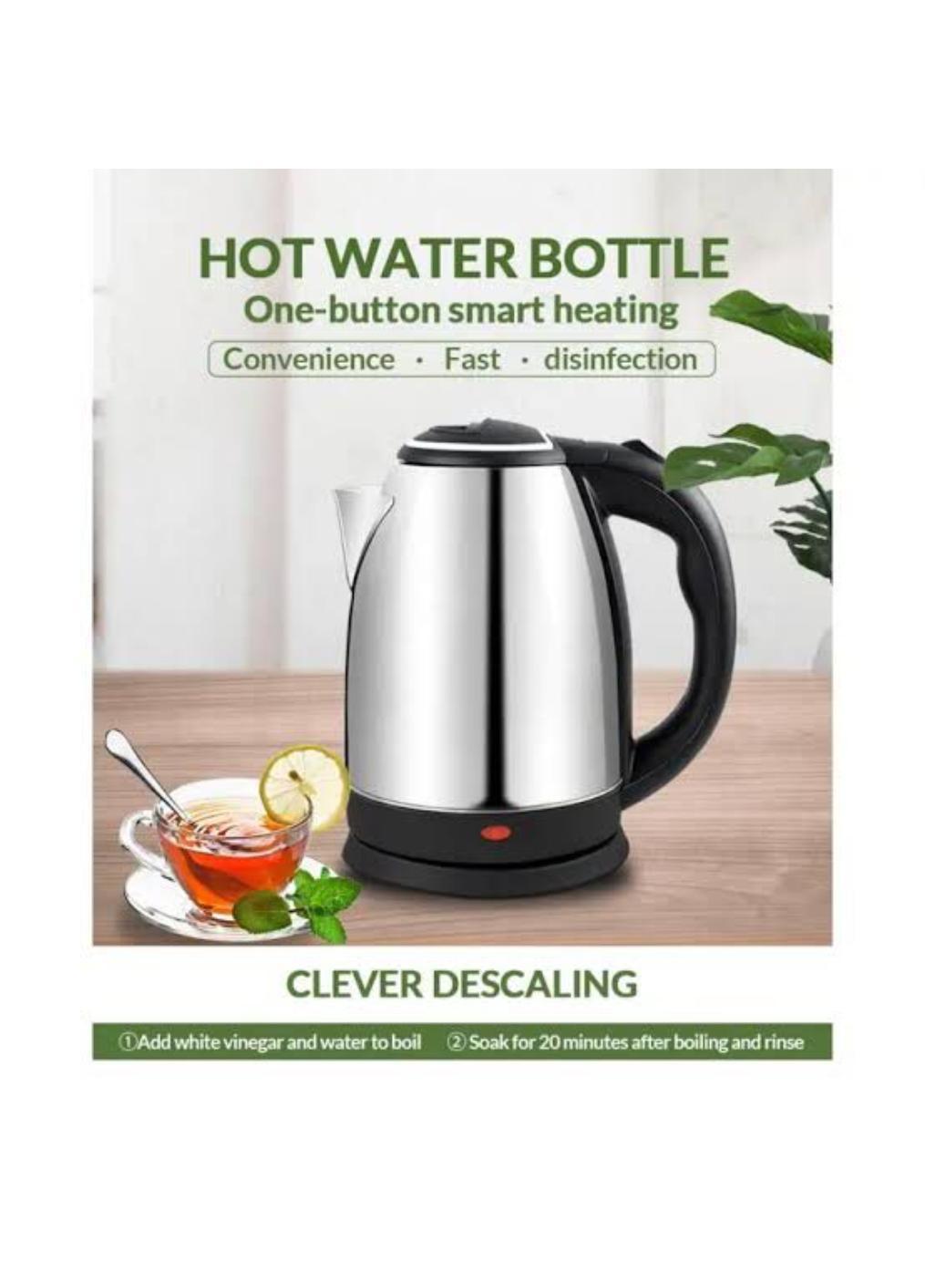 Cordless Electric Kettle 2L Stainless Steel Black Instant Boil