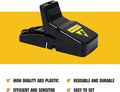 Black Reusable Mouse Trap ABS Plastic Easy Setup