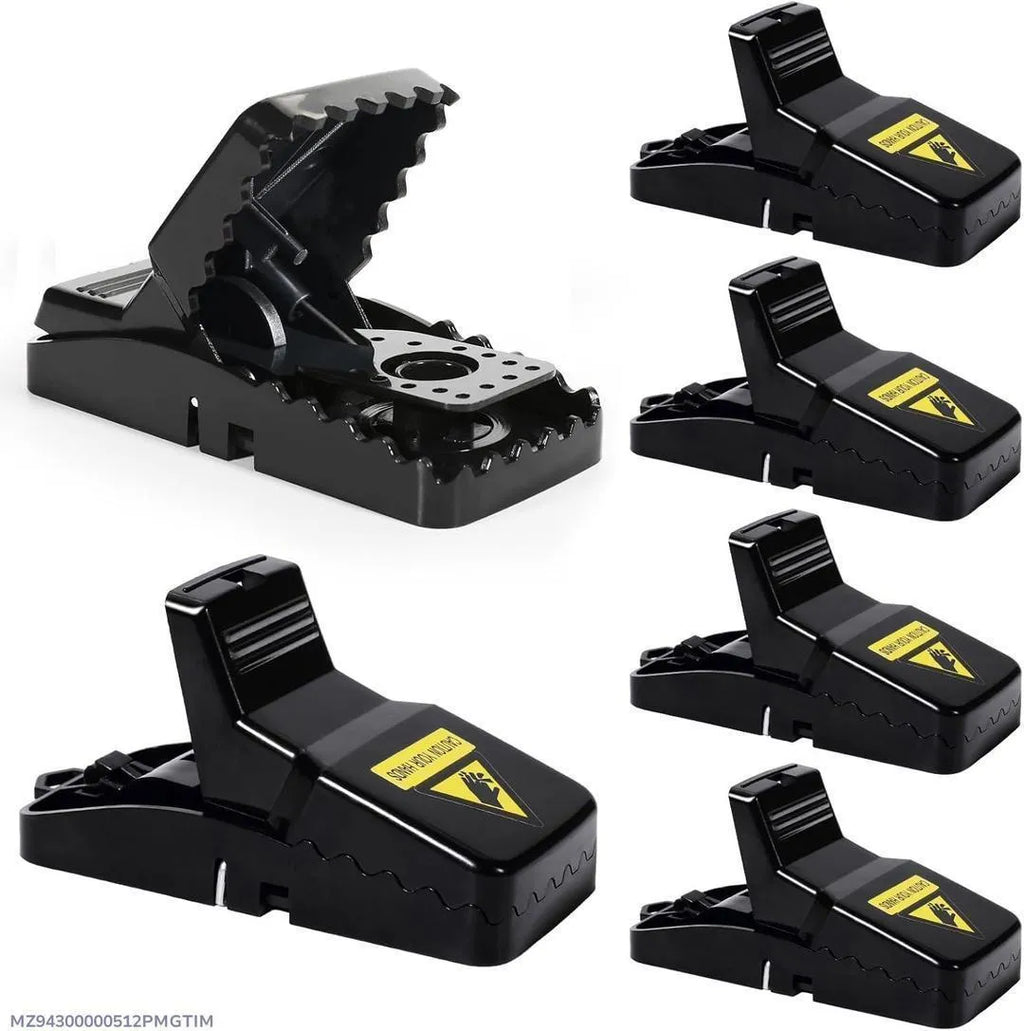 Black Reusable Mouse Trap ABS Plastic Easy Setup