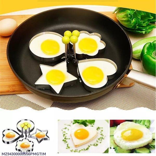 Egg Mold Set with 4 Shapes for Breakfast & Dinner
