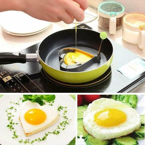Egg Mold Set with 4 Shapes for Breakfast & Dinner
